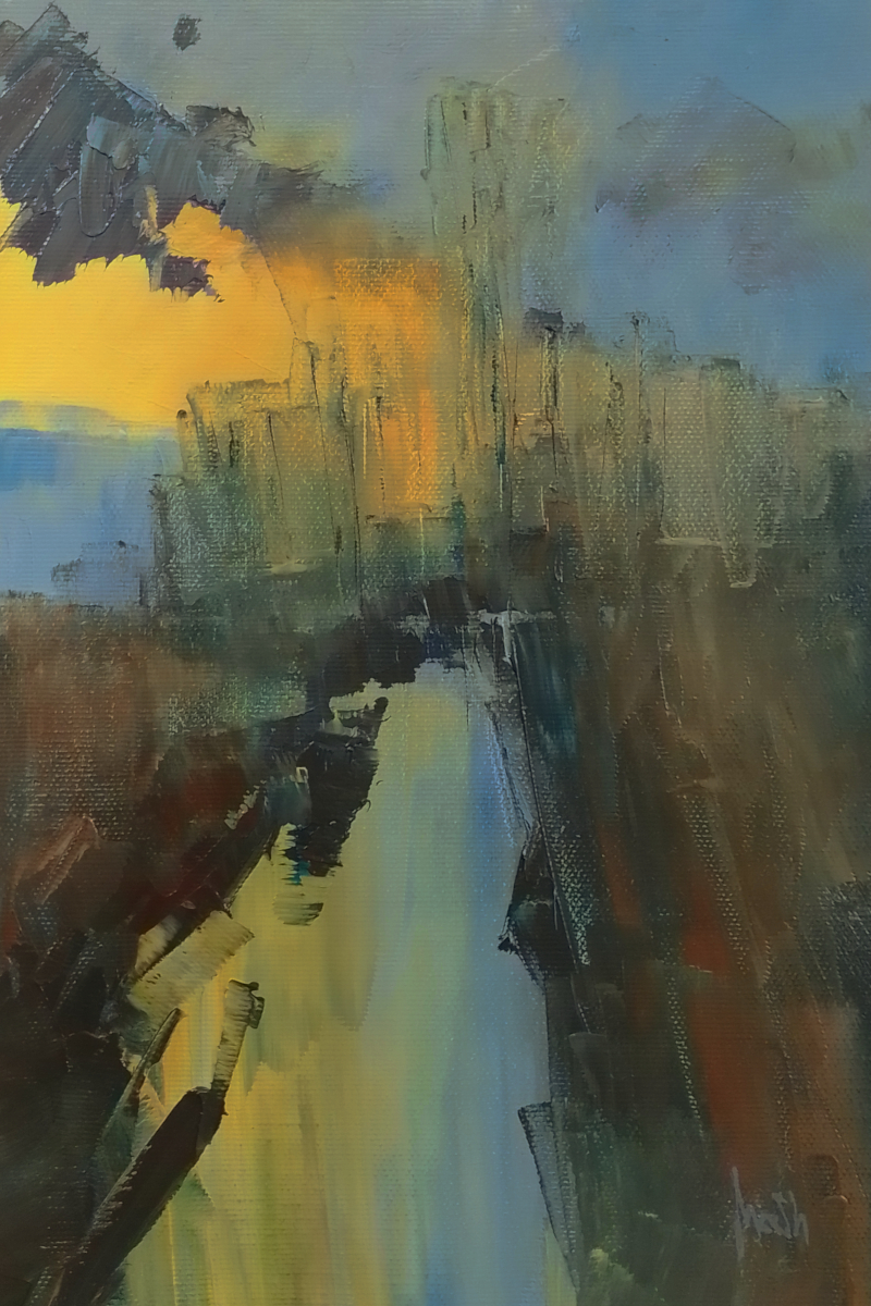 Shell-shocked autumn - oil painting by Vitaliy Mashchenko